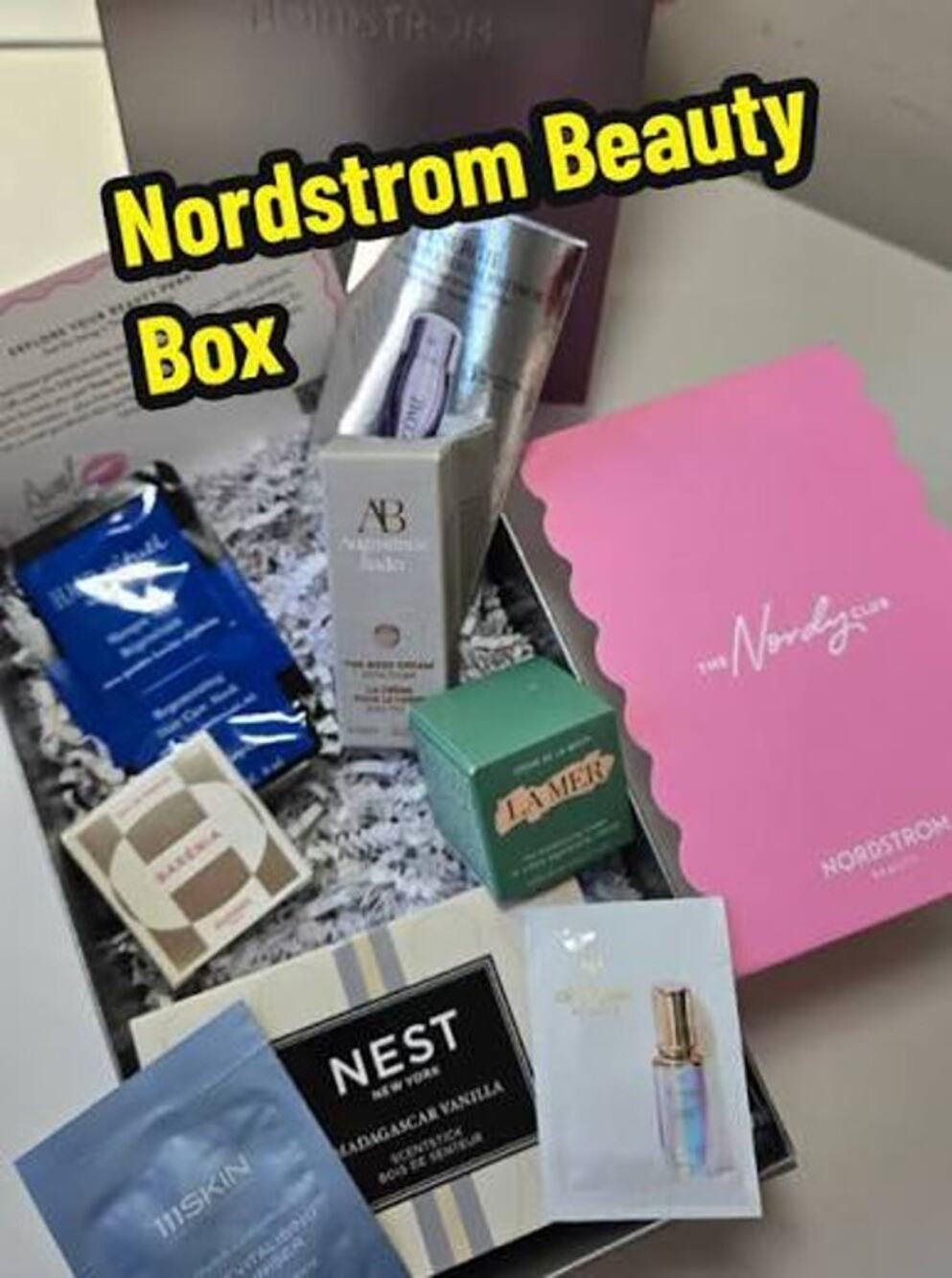 NEW Nordy Club Beauty Box 8 Samples including Creme De La Mer